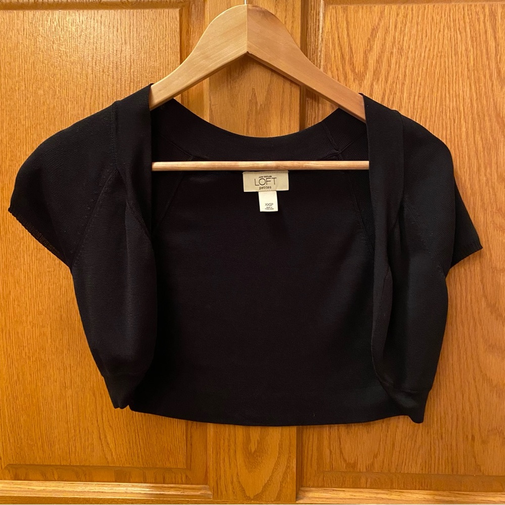 LOFT cropped short sleeve sweater XXSP